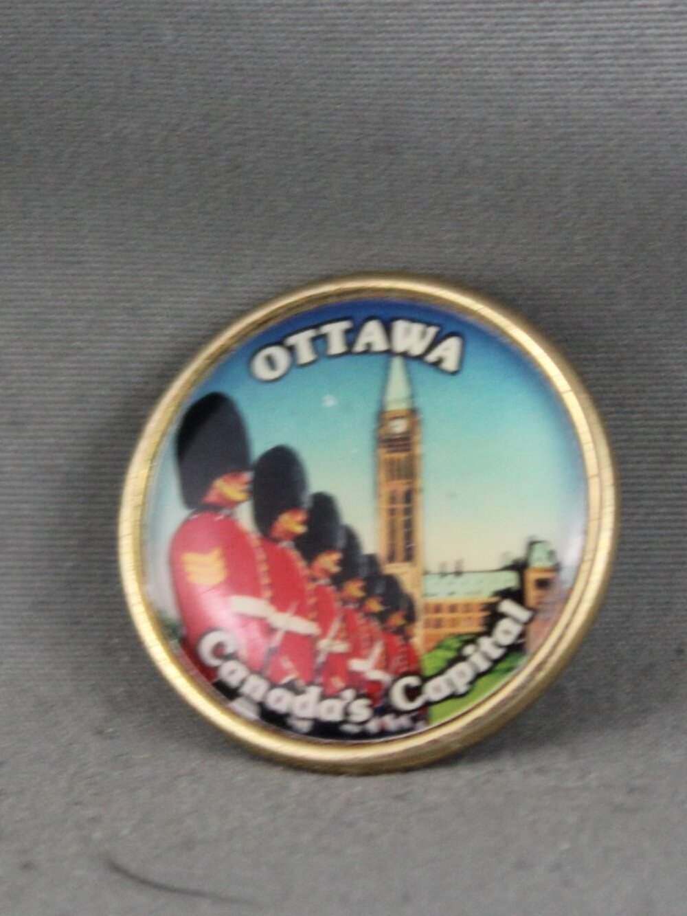 Vintage Tourist Pin - Ottawa Canada Parliament Building - Celluloid Pin